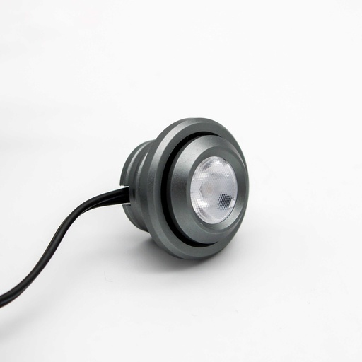 [23998-16583] LEDlife SPOT29 møbelspot indbygning RA90 - Børstet stål, 1W, 12V DC, Ø2 cm hul, Ø2,9 cm mål