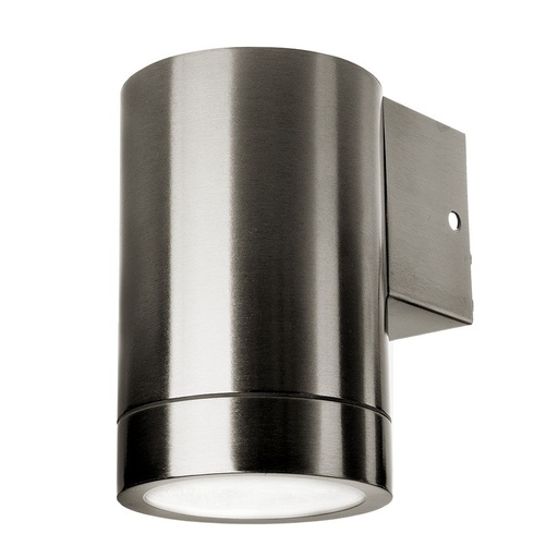 [24820-0] Væglampe GU10 rustfrit stål IP44 - 1-vejs udendørslampe til montering på væggen