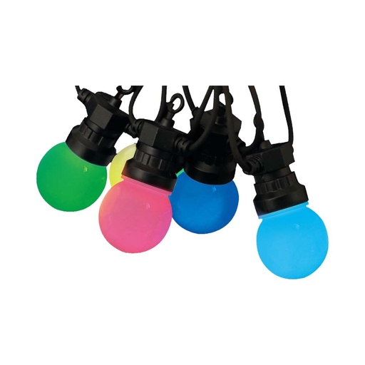 [26406-18115] Pære LED Lyskæde - RGB, 0.5W, Fjernbetjening, EU Stik, Sæt - 30lm, 7.5W - Energibesparende lyskæde til dekorative formål