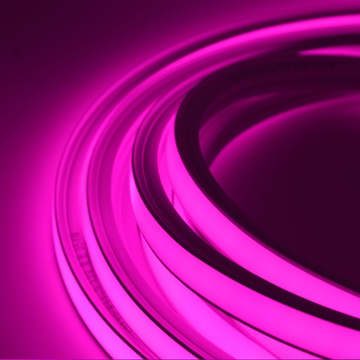 [24066-16642] AnyCut Neon Flex Lilla LED strip - 5m, 8W/m, 12V - Ingen klippeafstand - Ideel til dekoration og stemningsbelysning