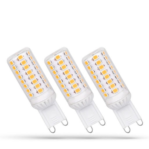 [24099-16666] G9 LED 4.9W - 230V Varm Hvid Dæmpbar Premium Spectrum 3-pak med 5 års producentgaranti