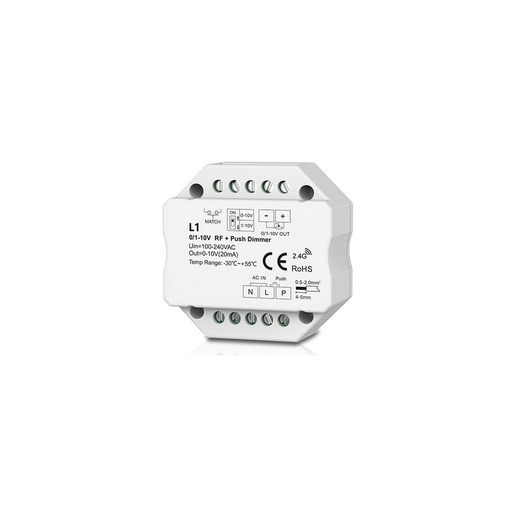 [21992-0] LEDlife rWave 1-10V RF og push-dim indbygningsdæmper til LED belysning - 230V input