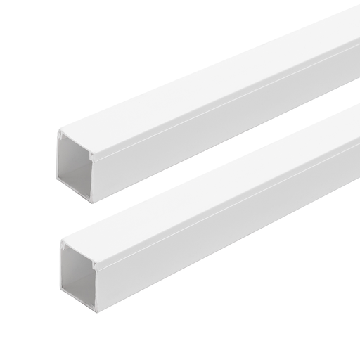 [22041-0] PVC Kabelkanal 40x40mm, 2m med Lim - Hvid (3 års garanti)