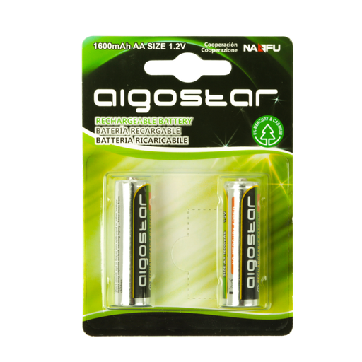 [22067-0] Genopladeligt AA-batteri med 1600mAh kapacitet og 1.2V spænding, inkluderer 3 års producentgaranti