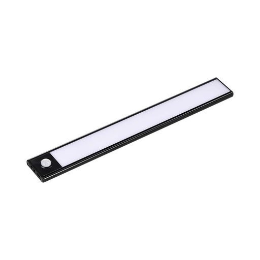 [25768-17569] 2W LED skabslys med PIR sensor, 3000K, sort finish, IP20 kvalitet - Ideel til skabe og skuffer i hjemmet.