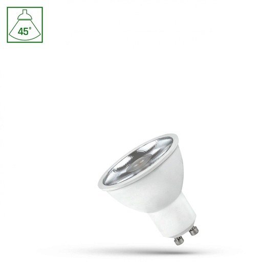 [21772-16084] GU10 4,5W Neutral Hvid LED Pære med Linse og RA80 - 230V, 380lm, 45° Spredningsvinkel - Spectrum