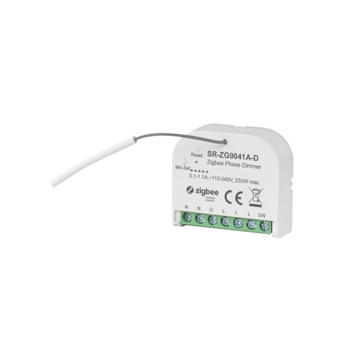 [29545-0] Zigbee mikro indbygningsdæmper til 200W LED med kip-tryk/push og memory funktion