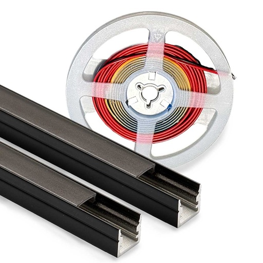 [29588-18918] Akustikpanel med sort lys, 240cm, inkl. aluprofil og COB LED strip - 800lm