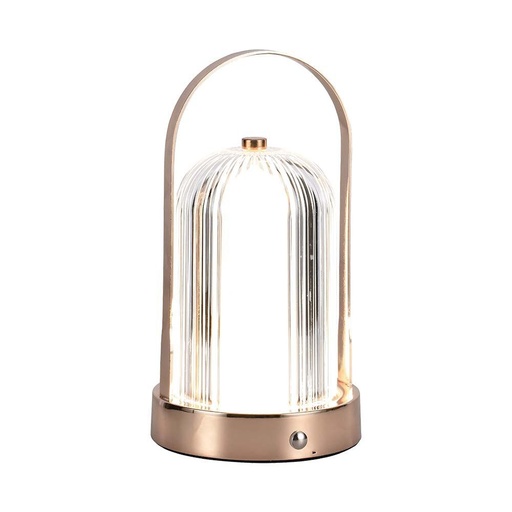 [26084-17851] LED bordlampe med 1800mAh batteri og 3-i-1 funktion i antik bronze hus - Ø120x190 mm