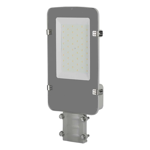 [26130-17886] 30W LED vejlygte med Samsung chip, 4000K, grå hus, 3000lm, RA80, IP65, 5 års garanti