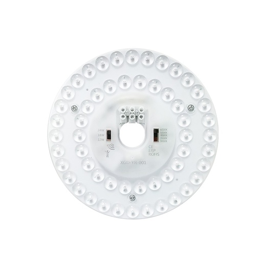 [29279-18816] 24/18/12W LED indsats med sensor - Ø17 cm, Valgfri CCT, erstat G24, cirkelrør og kompaktrør, flicker free