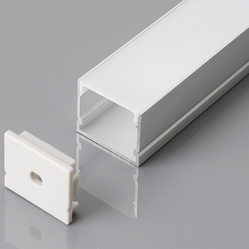 [29289-0] Monteringssæt til LED-Strip på overfladen, 2000x30x20mm, sølv.