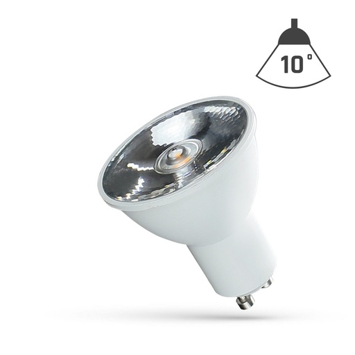 [6277-11046] 6W LED spot, 10° - Ekstra fokuseret, 230V, GU10 - Høj kvalitet, behagelig belysning