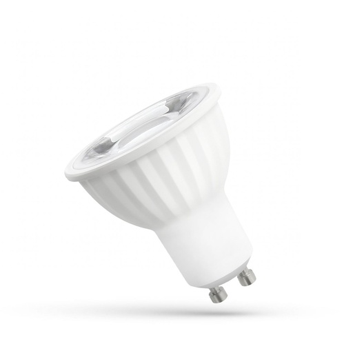 [6280-13217] LED GU10 230V 6W SMD 45° MED LINSE Spektrum - 6W GU10 LED-pære med 230V indgang, 500lm og RA80