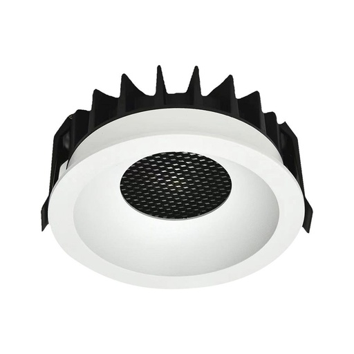 [26941-18579] 18W Honey Comb Downlight - LED, 3-i-1, Hvid Ring + Sort Varmelegeme - Effekt: 18W, 1860lm, RA90