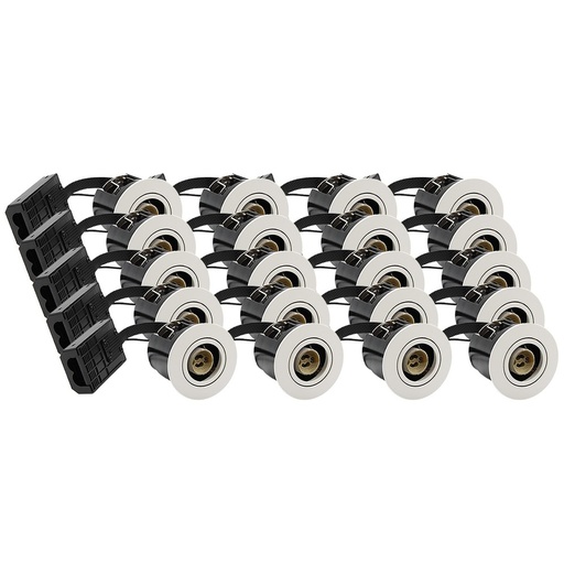 [27367-0] 20 stk. LEDlife indbygningsspot Inno88 Udendørs - GU10, Hvid, IP44, godkendt i isolering