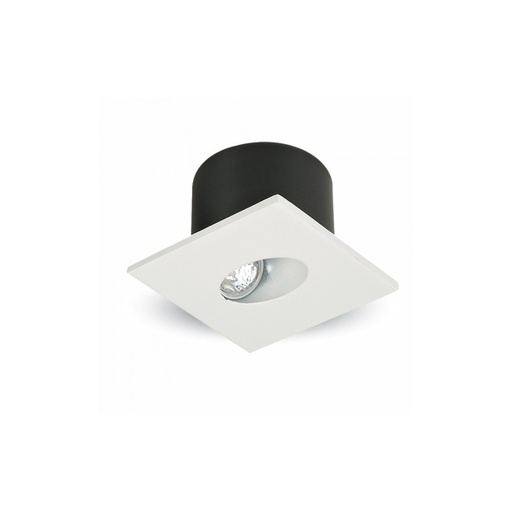 [1161-664] 3W Indbygningsbelysning - Ydre: 8x8 cm, hul: 6,2x6,2 cm, Input: 230V, 120lm, RA80