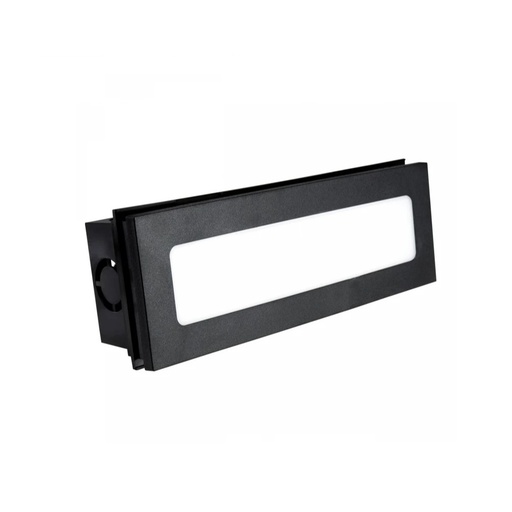 [22216-16235] Encanta 6W Sort Nedsænket Facadelampe 230V IP54 230x84x52mm