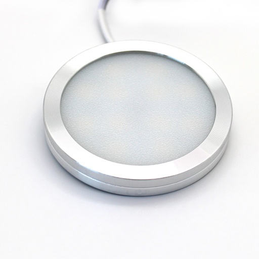 [22267-16268] LEDlife Sono60 Møbelspot RA92 - Børstet stål, Ø6 cm, 12V DC, 2.5W LED, 180lm, Erstatter 20W