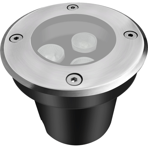 [22303-16598] LEDlife nedgravningsspot - 3W, rund, rustfrit stål, 24V AC/DC, 240lm, IP68.