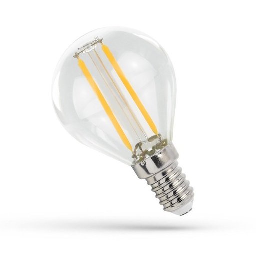 [4388-9447] 1W LED kronepære - G45, kultråd, klart glas, E14, 100lm, RA80