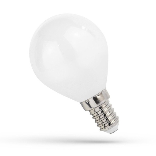 [4389-9448] 1W LED kronepære - G45, kultråd, matteret glas, E14, 230V, 90lm, RA80