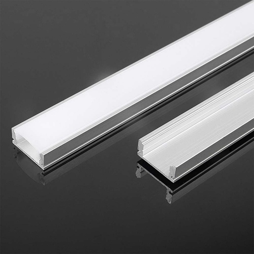 [26201-0] Monteringssæt med Diffuser til LED-Strip - 2000x17,4x7mm.