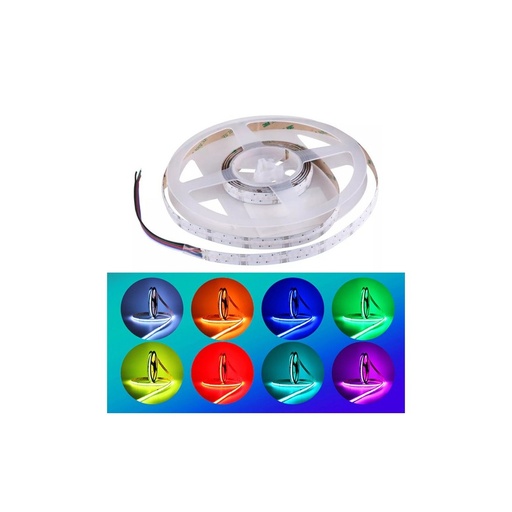 [4451-0] 24W/m RGB+WW COB-LED-strips - 5m, IP20, 840 LED pr. meter, 24V, COB-LED (RA90, 1700lm/m)