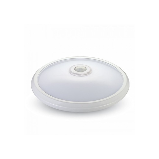 [2938-8932] V-Tac 12W LED sensorlampe - Samsung LED chip, PIR sensor, IP20 indendørs, 230V, inkl. lyskilde - Erstatning for 60W - 5 års garanti