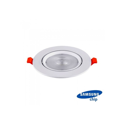 [2995-8117] V-Tac 20W LED indbygnings-spotlight - Hul: Ø14,5 cm, Mål: Ø17 cm, 3 cm høj