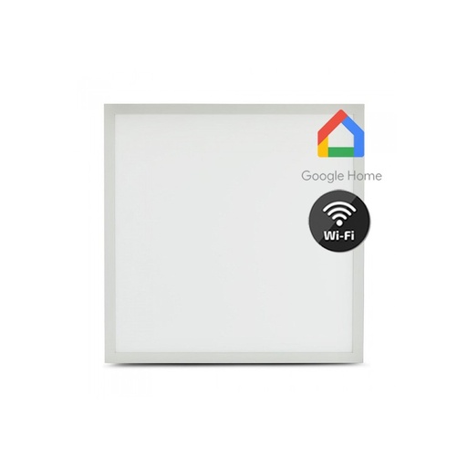 [3023-8162] V-Tac Smart Home LED panel - Tuya/Smart Life, 40W, kompatibel med Google Home, Alexa og smartphones, hvid kant