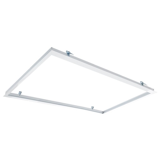 [3173-0] Indbygningsramme til 120x60 LED panel - Velegnet til Troldtekt og gips, hvid kant