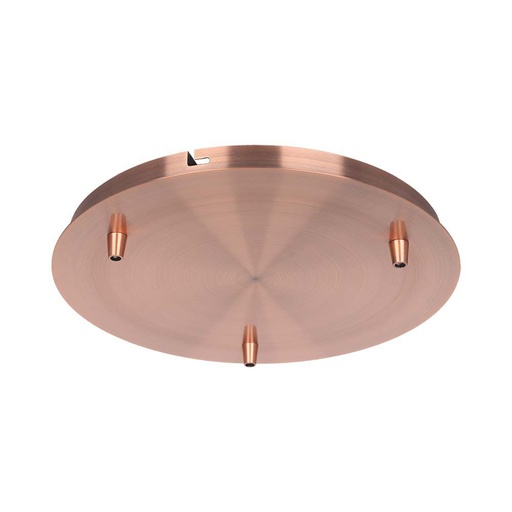 [26341-0] Ståltop med rød kobber finish og 3 huller - 300x25 mm