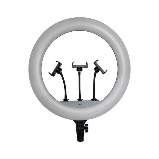 [26352-18070] 55W LED Ringlys - 18' m. 3 Telefonholdere og Fjernbetjening, 3200K-5800K, 6000lm, RA90