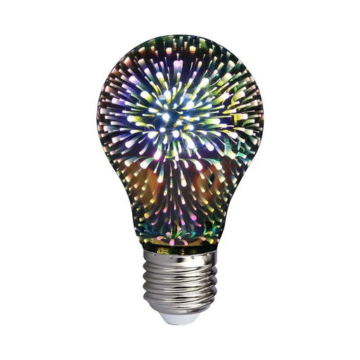 [25883-17671] 3D LED Pære 3W E27 - 3000K - Max 3W, RA80 (Lyskilde ikke inkluderet)