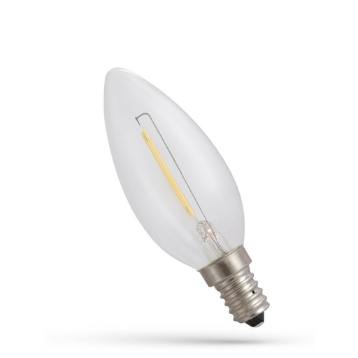 [12009-13039] Spectrum 1W LED kertepære - C35, kultråd, ekstra varm hvid, 1800K, E14