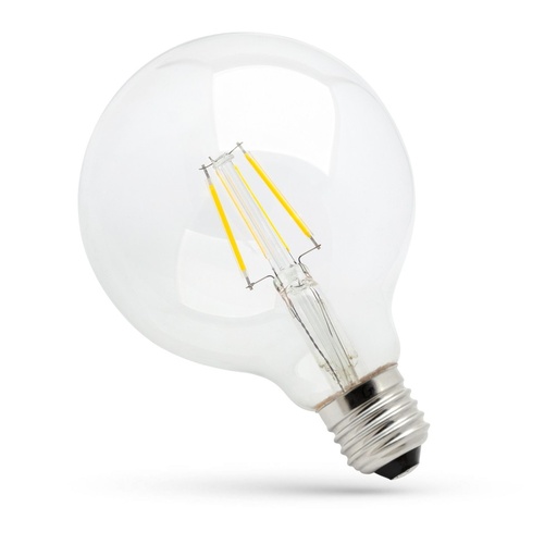 [12021-13049] Spectrum 4W LED Globepære - Dæmpbar, E27, 230V, 380lm, RA80, Flicker free