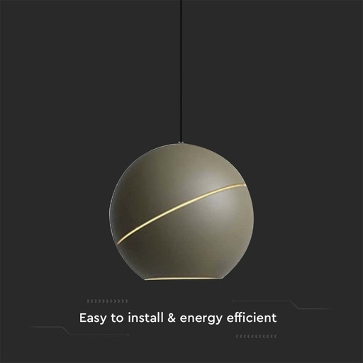 [12065-13235] V-Tac LED loftlampe - Champagnefarvet lampe med ophæng, Ø12, 8,5W, 230V, 850lm, RA80, Flicker free
