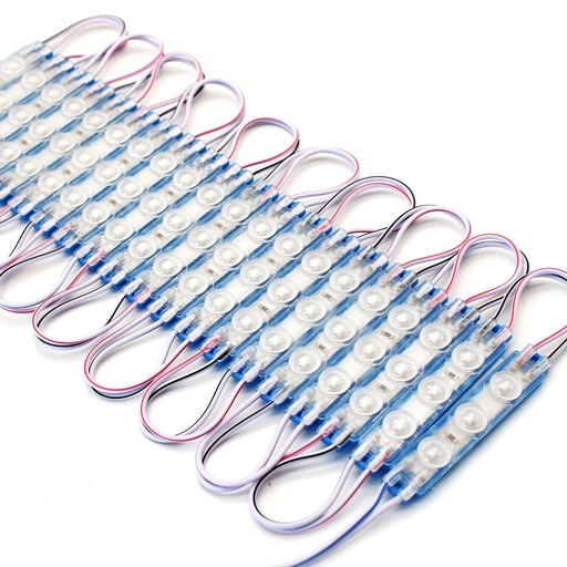 [19978-15216] Vandtæt blå LED modul - 1,1W pr. stk, IP66, 12V, Perfekt til skilte og specialløsninger