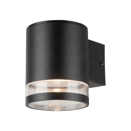 [19989-15231] V-Tac 1W Solcelle Væglampe LED m. Sensor - Sort, IP54, 70lm, 3 års garanti