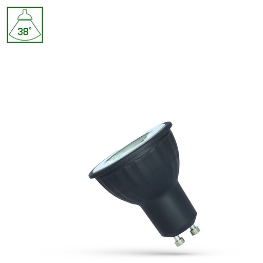 [19996-15240] Spectrum 6W LED spot - Sort, 230V, GU10, 480lm, RA80, med GU10 fatning