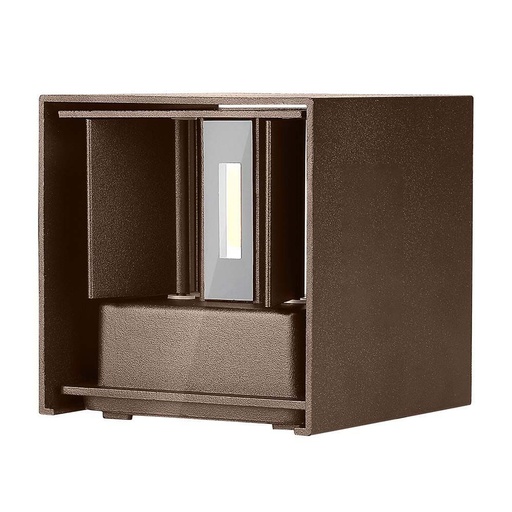[20013-15251] V-Tac 11W LED corten væglampe - Firkantet, justerbar spredning, IP65 udendørs, inkl. lyskilde