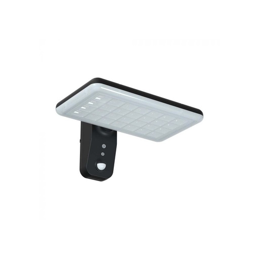 [12177-13275] V-Tac 15W Solcelle væglampe LED - Sort, sensor, IP65, 2000lm (3 års producentgaranti)