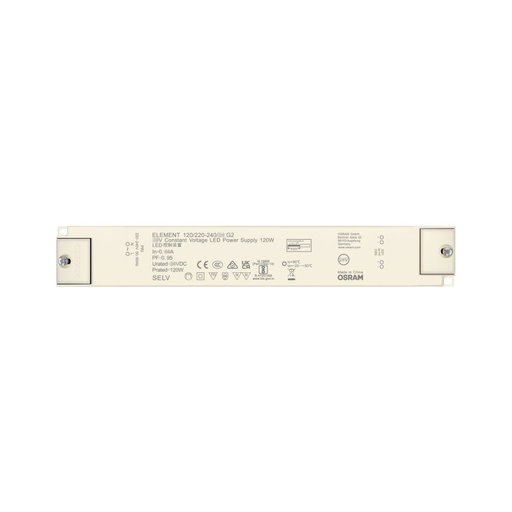 [12200-0] Osram 120W strømforsyning - 12V DC, 10A, IP20, indendørs brug, hvid - Effektiv og pålidelig strømforsyning til diverse elektroniske enheder.