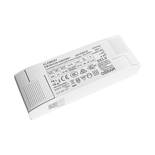 [12202-0] Osram 20W LED driver - 500 mA, 27V-42V - Effekt: 20W