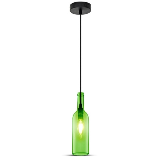 [5055-0] V-Tac Flaske Pendellampe - Grøn, E14 (Maks. 60W)