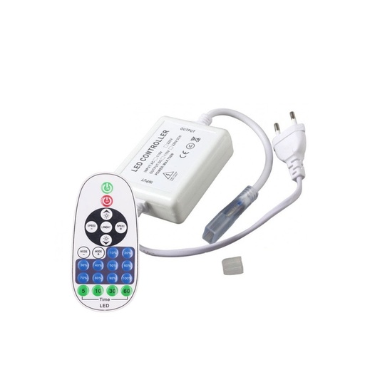 [7057-0] RF Trådløs Timer og Dæmper med Fjernbetjening - Inkluderer Endeprop, til 230V (Type X-2), Memory Funktion, Maksimal Rækkevidde på 50 Meter