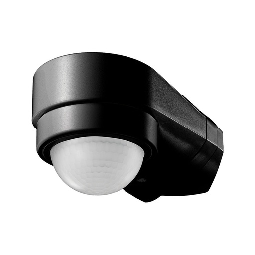 [25337-0] Justerbar hjørne infrarød bevægelsessensor med sort hus og IP65 beskyttelse (maks. 600W LED)