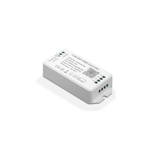 [7084-0] WiFi RGB-controller - Tuya Smart/Smart Life, kompatibel med Google Home og Alexa, ingen fjernbetjening inkluderet, understøtter 12V (op til 120W) og 24V (op til 240W) indgangsspænding