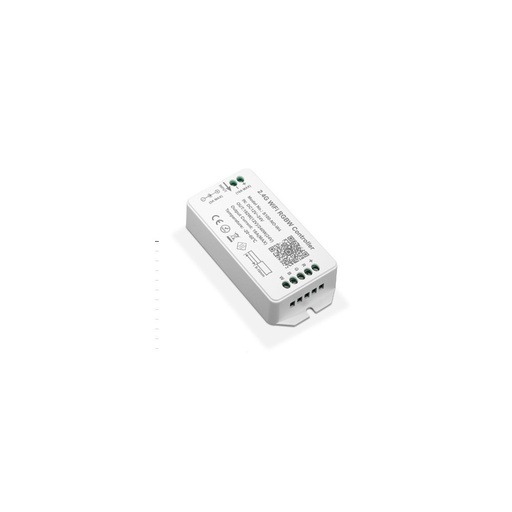 [7085-0] WiFi RGB+W controller - Tuya Smart/Smart Life, kompatibel med Google Home og Alexa, uden fjernbetjening, 12V-24V indgang, op til 240W
